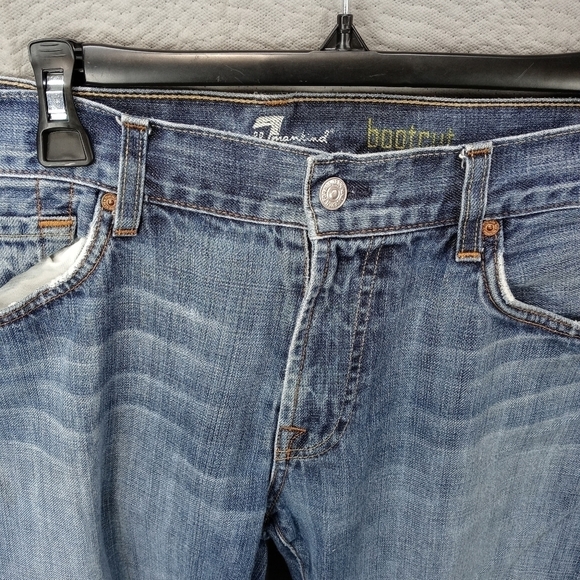 7 for all mankind men's bootcut blue jeans sz 36x29. Rise 10". 293 8pm - Picture 3 of 9